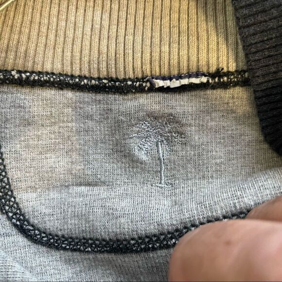 Tommy Bahama Reversible 1/4 Zip Top in Charcoal and‎ True Gray Size Medium - Picture 6 of 10